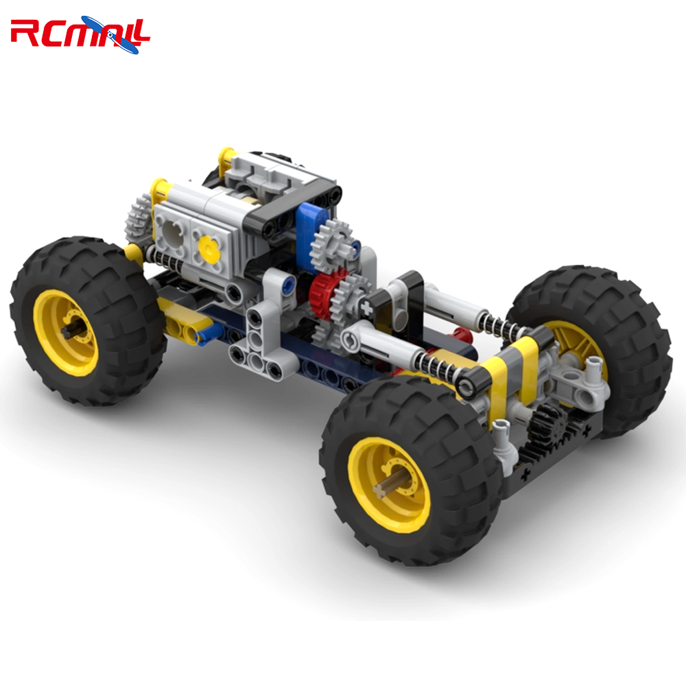 Model Kit Chemistry - MOC オフロード車 車両シャーシ 教育キット クリエイティブ科学技術 組み立てブロックモデル