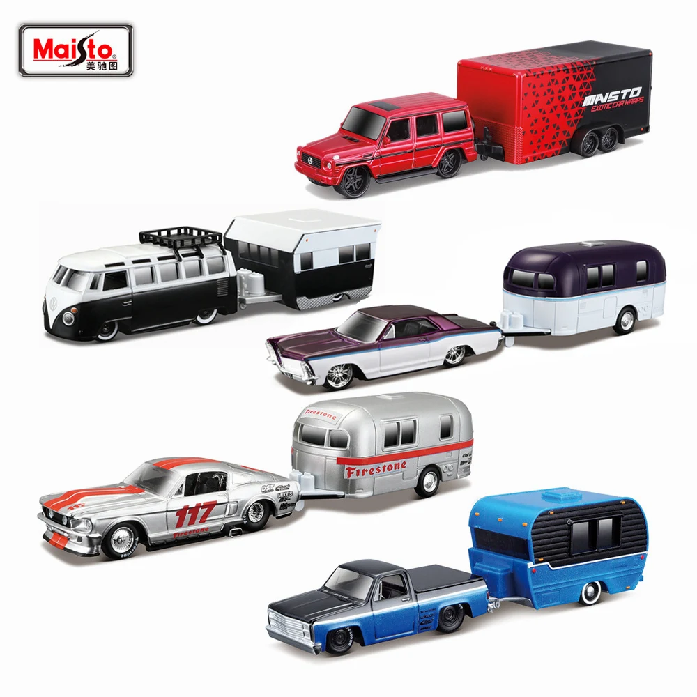 Model Kit Volkswagen - 1:64 フォルクスワーゲン バン サンバ アラメダ トレーラー