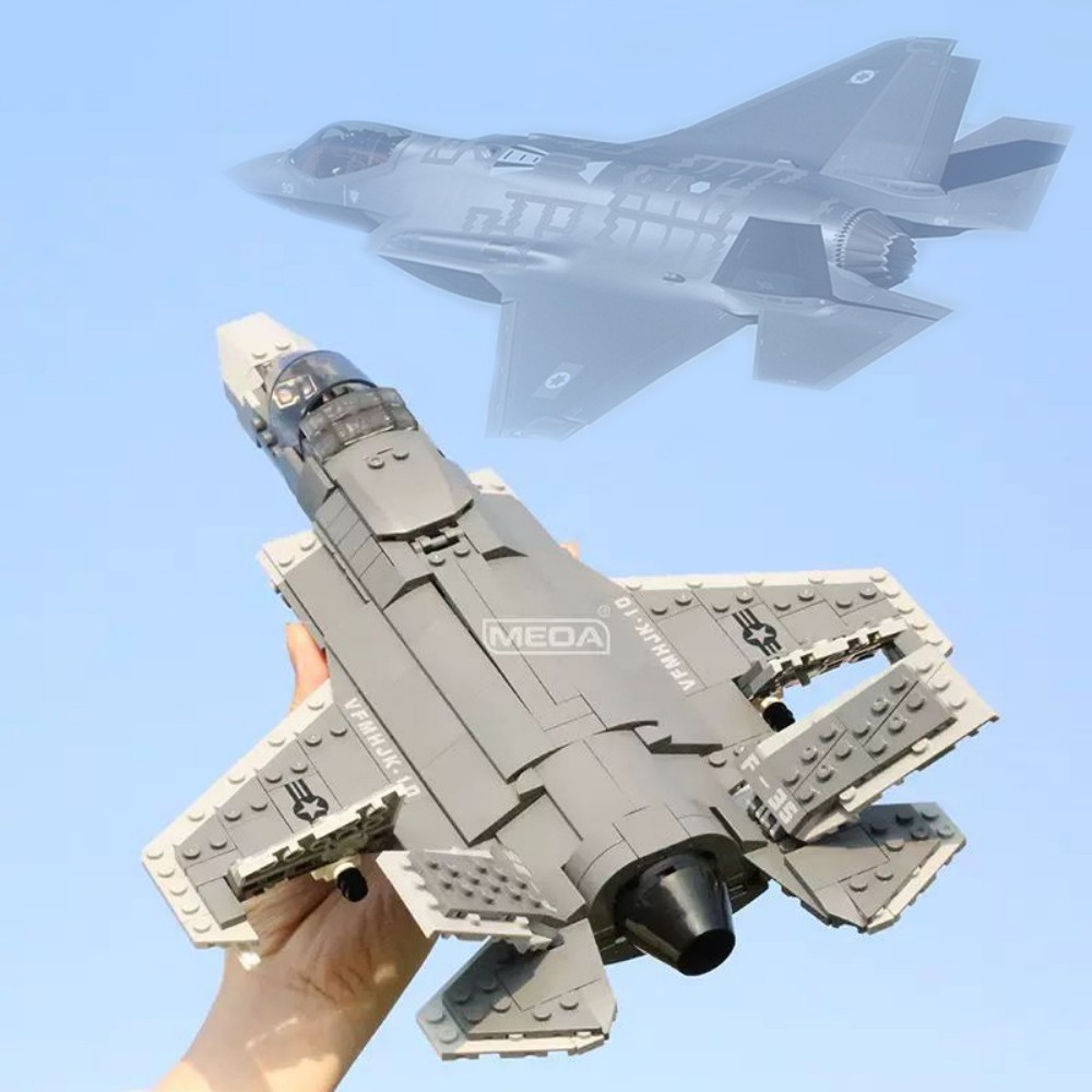 Model Kit Chemistry - 646ピース F-35 ライトニングII 飛行機 組み立てブロック 第二次世界大戦