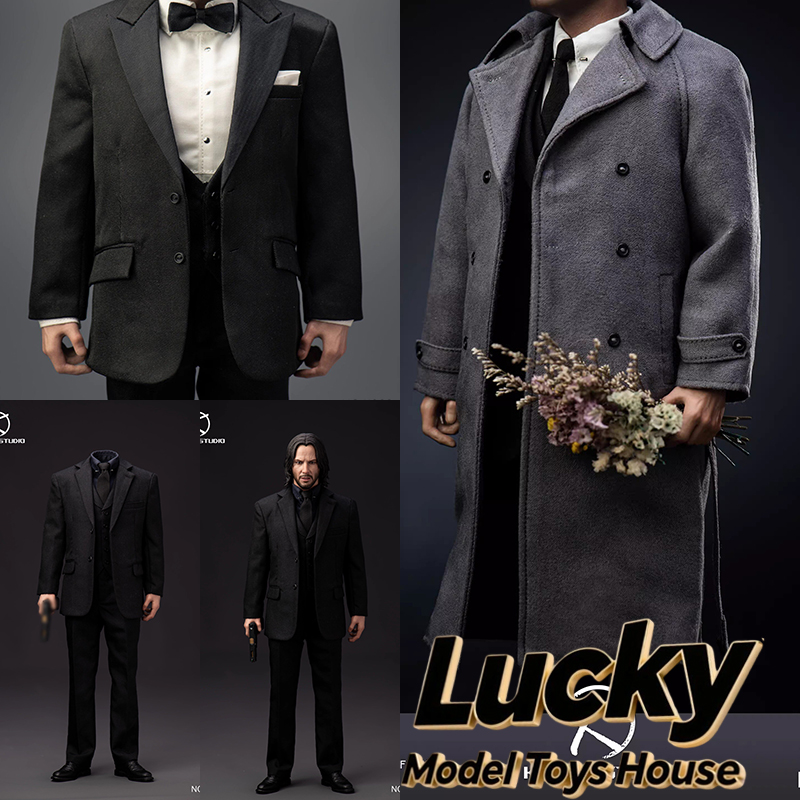 Model Kit Studio - 1/6 K005 K009 ビッグベンイブニングスーツウインドブレーカーボディキット K008 キーヌス・リーブスキラーブラックベストセットアクセサリー
