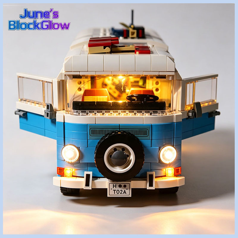Model Kit Volkswagen - LEDライトキット レゴ フォルクスワーゲン T2 キャンピングカー 10279