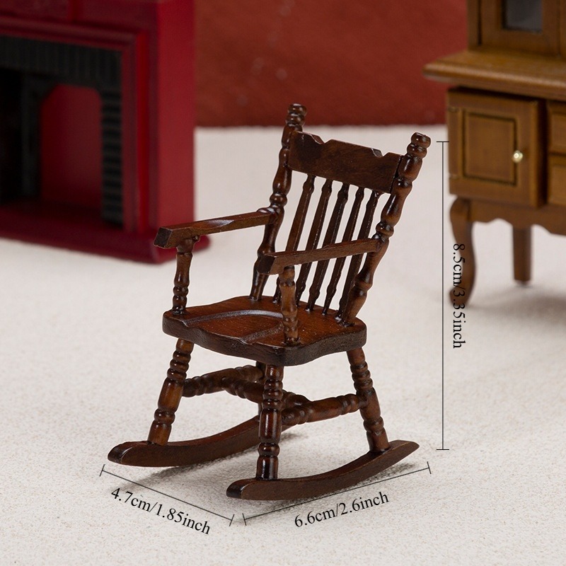 アンティーク風のミニチュア木製ロッキングチェア、ウィンザース - Model Kit Vintage のレビューと価格