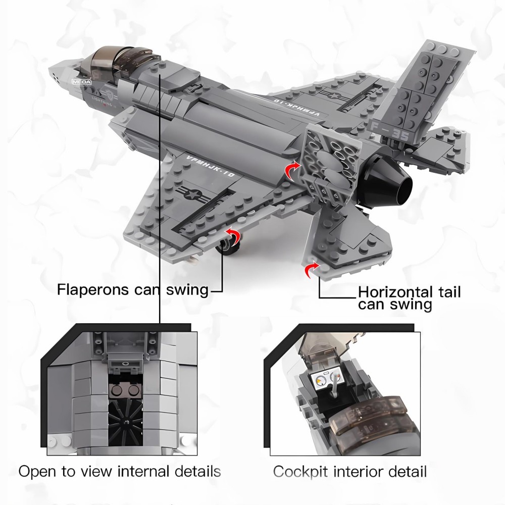 646ピース F-35 ライトニングII 飛行機 組み立てブ - Model Kit Chemistry のレビューと価格