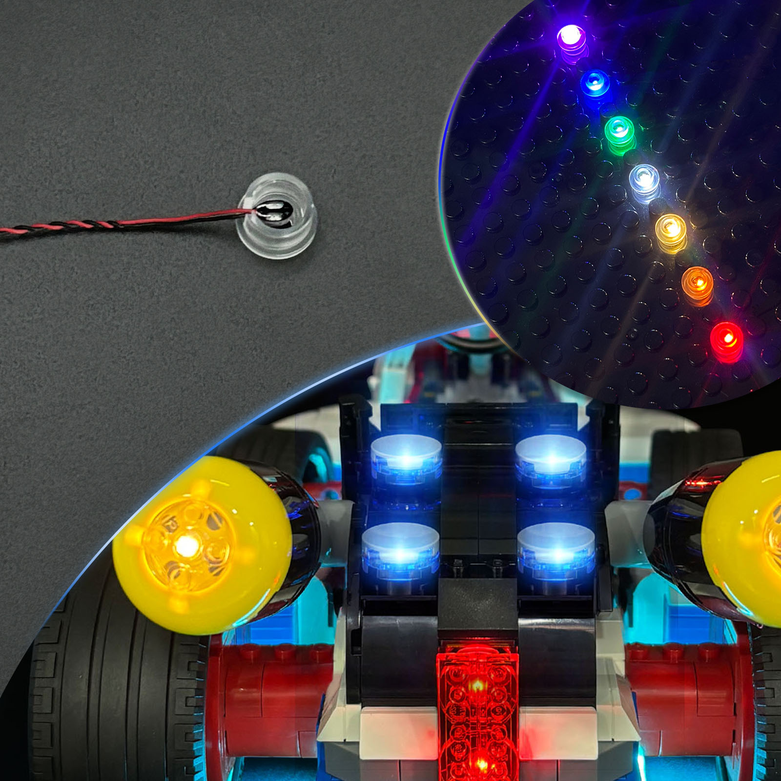 10個のカラフルなLED照明キット、レゴビルディングブロック - Model Kit Lego のレビューと価格