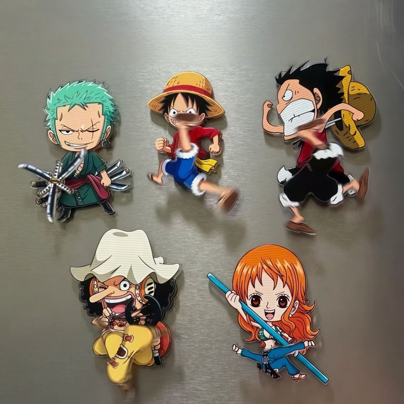 ワンピースの回転式冷蔵庫マグネット、アニメキャラクターのルフ - Model Kit One Piece のレビューと価格