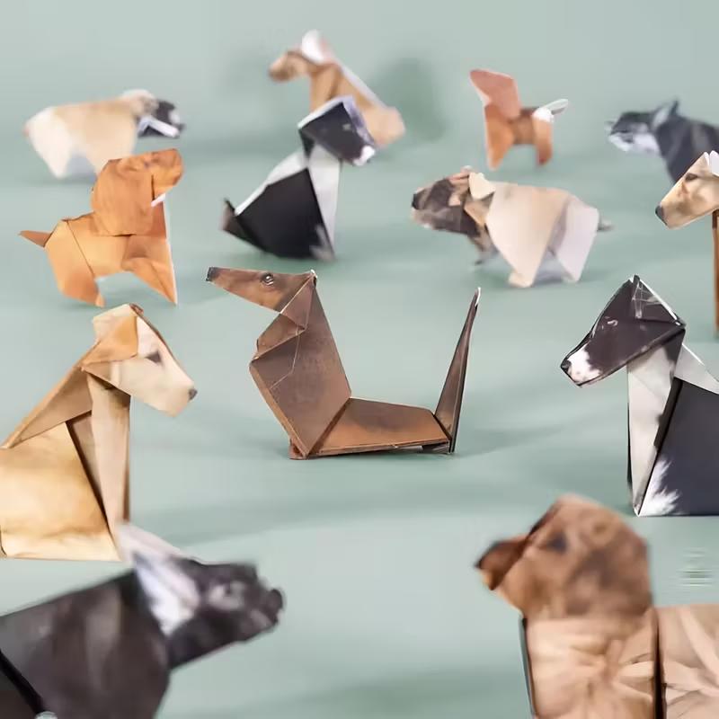 1個入り DIY 3Dペーパー犬猫折り紙キット - ステップ - Model Kit Instructions のレビューと価格