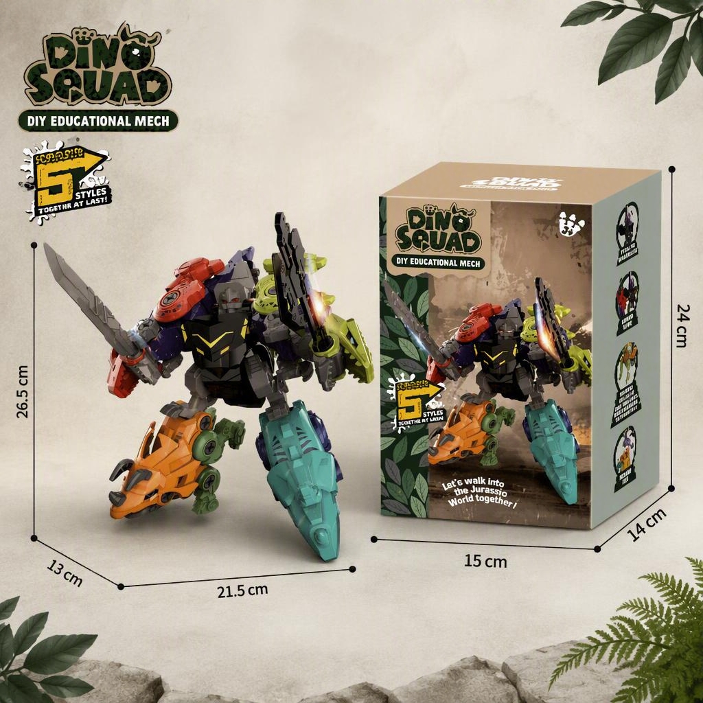 5 で 1 子供アセンブリ恐竜変換恐竜ロボットコンストラクタ - Model Kit Dinosaur Bandai のレビューと価格