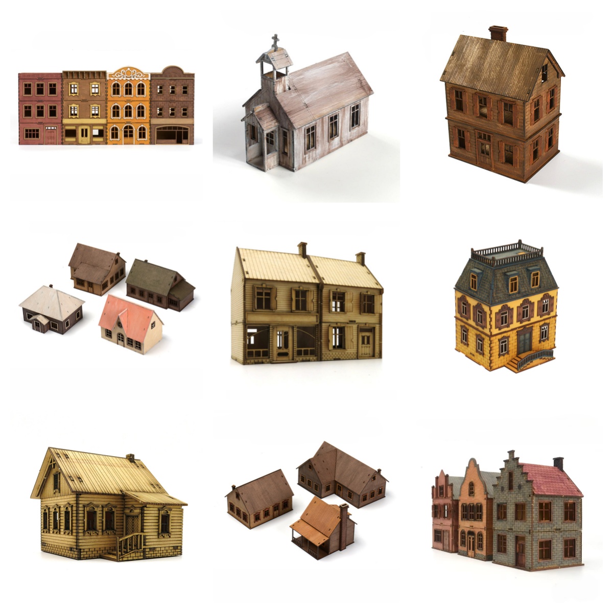 1/72 木製組み立てハウス ヨーロッパ建築 ロウハウス 店 - Model Kit Instructions のレビューと価格